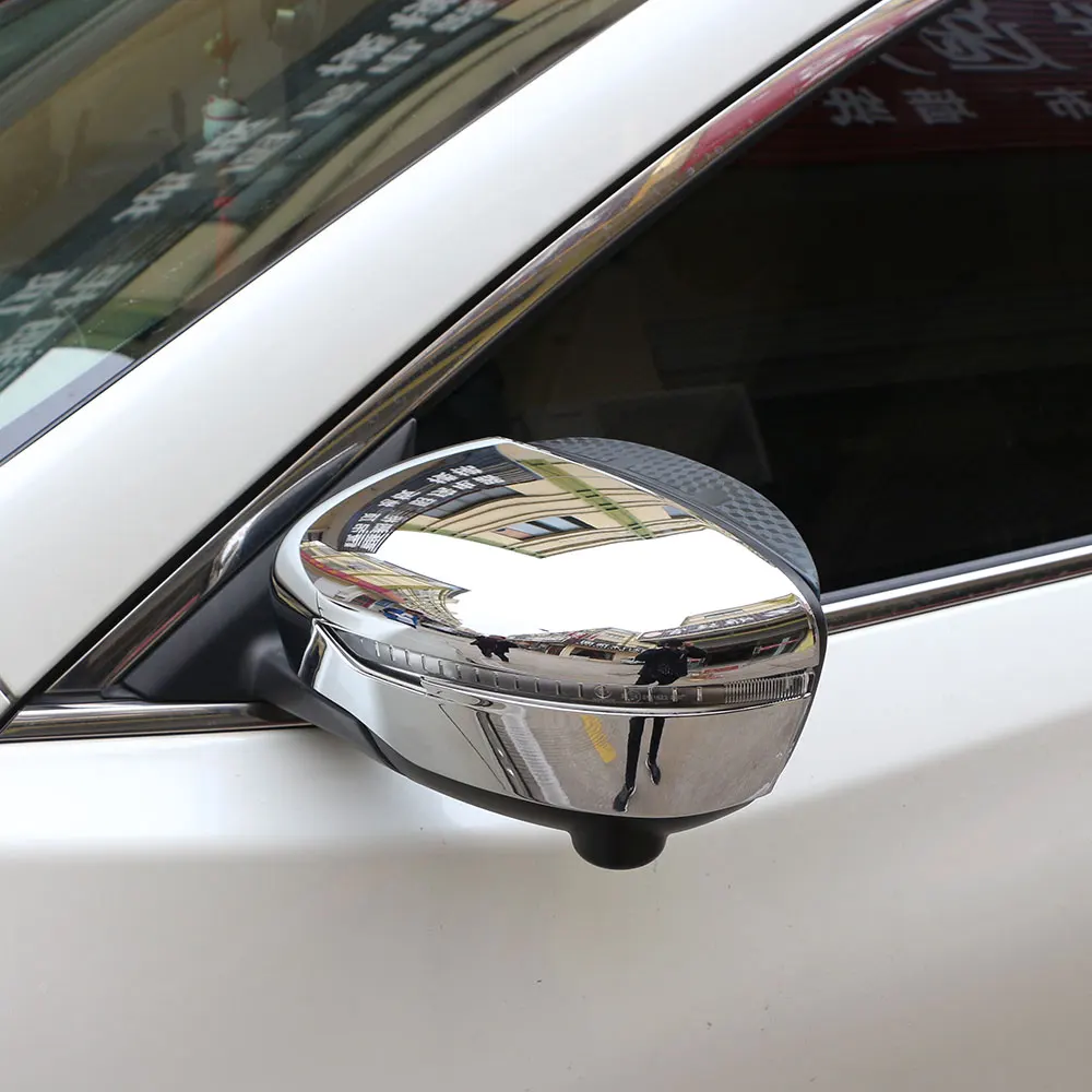 ABS Chrome Rear View Side Door Mirror Cover Trim Car Styling for Nissan Qashqai J11 X-Trail T32 2015-2022