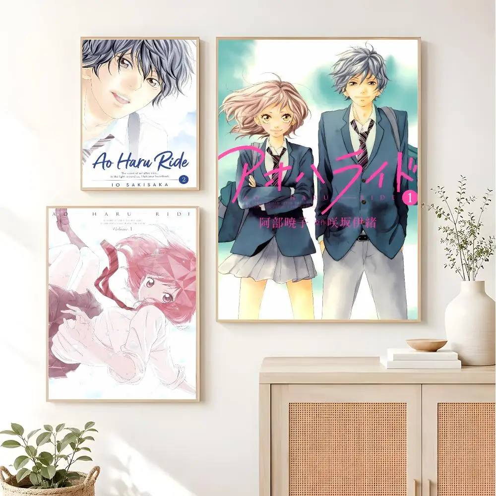 Tender Youthful Anime Ao Haru Ride Poster For Bedroom Living Room Home Decor Festival Gift Birthday Present