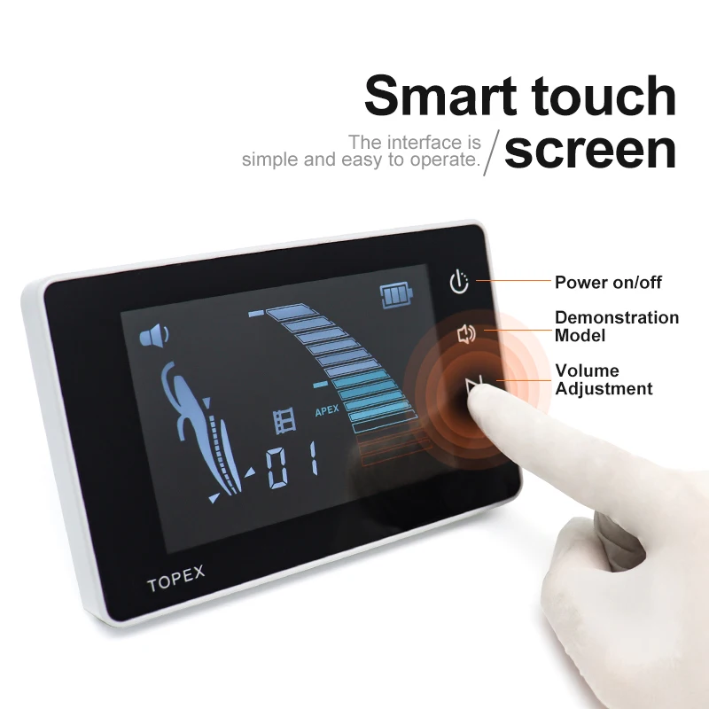 Dental Endo Apex Locator Wortelkanaalzoeker met LED Smart Touch Screen Oplaadbaar endodontisch meetinstrument voor tandartslaboratorium