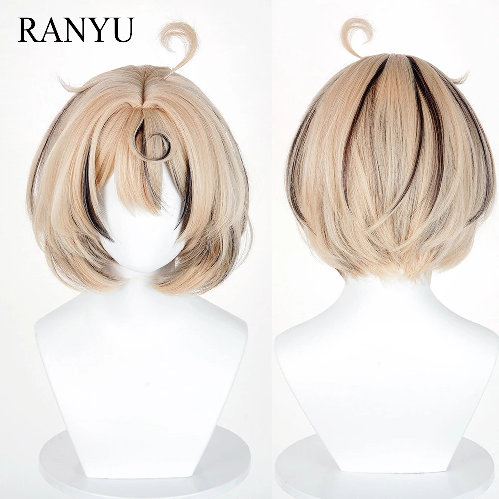 

Светло-коричневые блики, короткие прямые парики с челкой, синтетический пушистый парик для косплея в стиле аниме для повседневной вечеринки