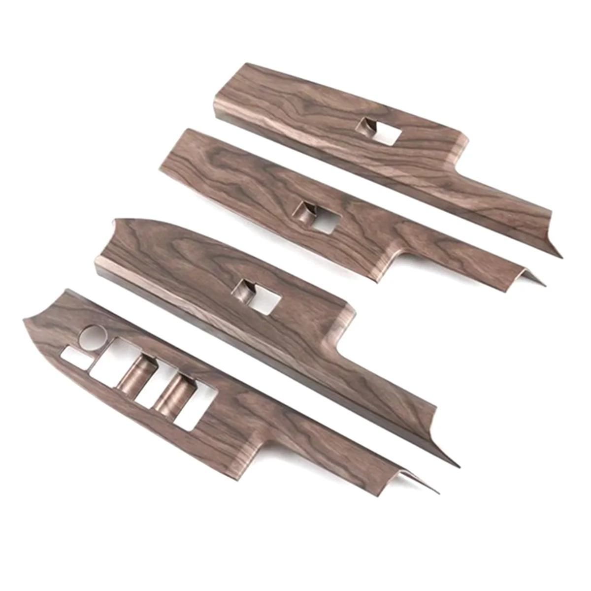 

4PCS Car Window Glass Lift Button Switch Cover Trim Door Armrest Panel for Bz4X 2022 2023 Mahogany