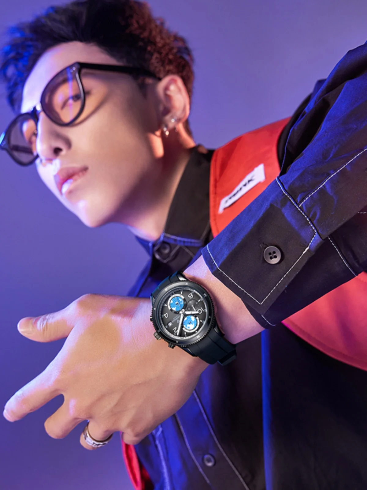 Mark Fairwhale Homens Relógio Digital Esporte Cronógrafo Moda Multifunções Relógio de Pulso de Quartzo Pulseira de Silicone Militar