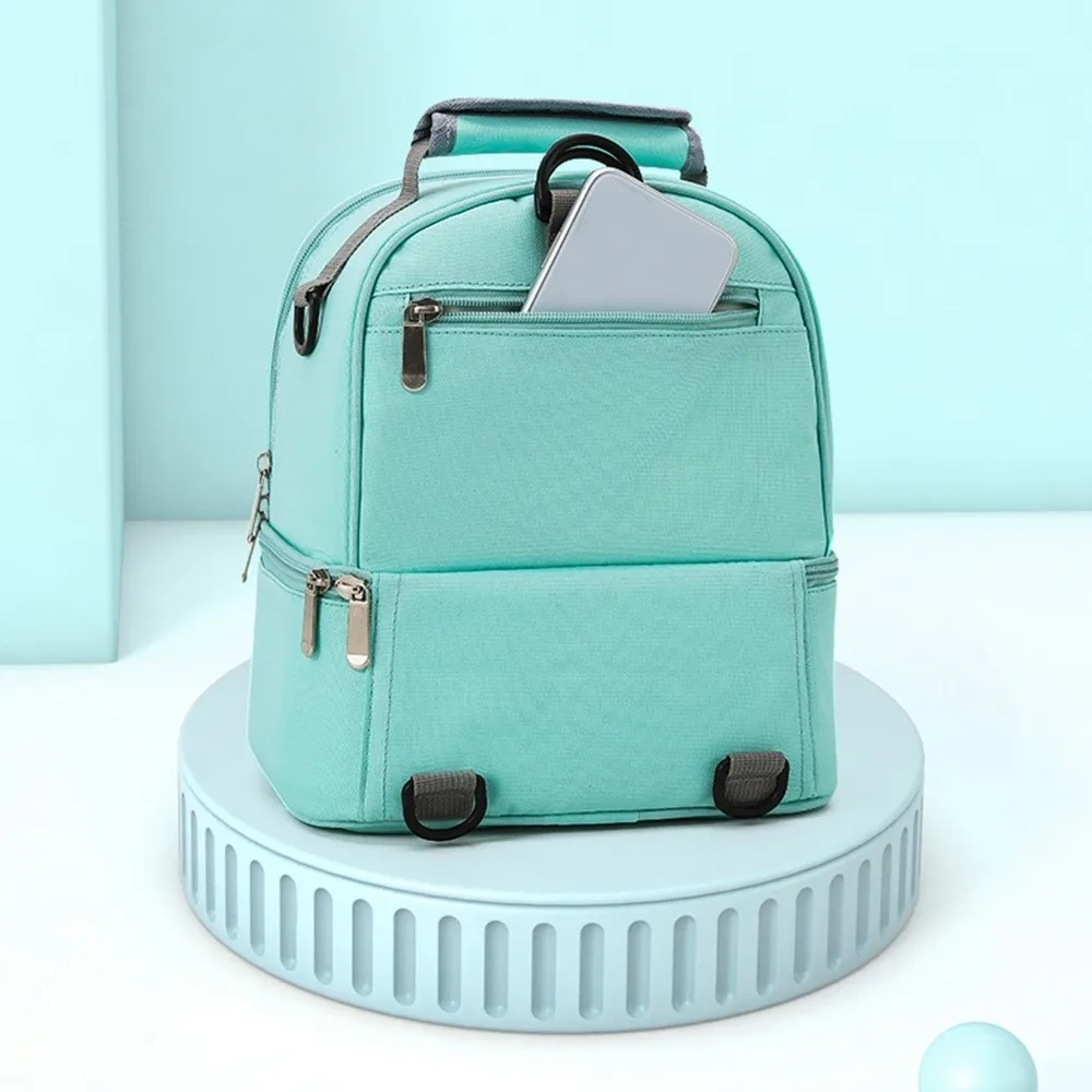 

Nylon Insulation Mommy Backpack Milk Preservation Large Capacity Baby Diaper Bag Wear-resistant Double Layer Mommy Shoulder Bag