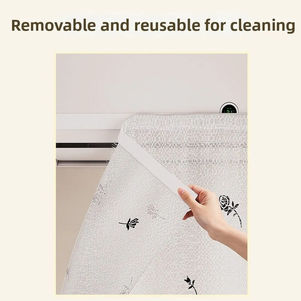 Removable Air Conditioner Windshield Curtain Washable With Tassels AC Wind Deflector Cover Cabinet Curtains Air Conditioner Use