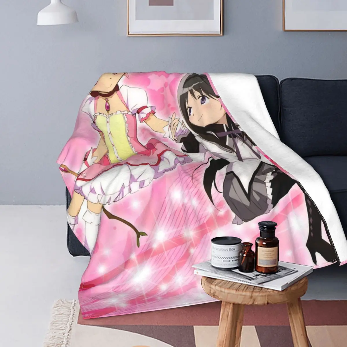 Anime Blankets Homura Akemi Fuzzy Awesome Warm Throw Blankets for Home Decoration