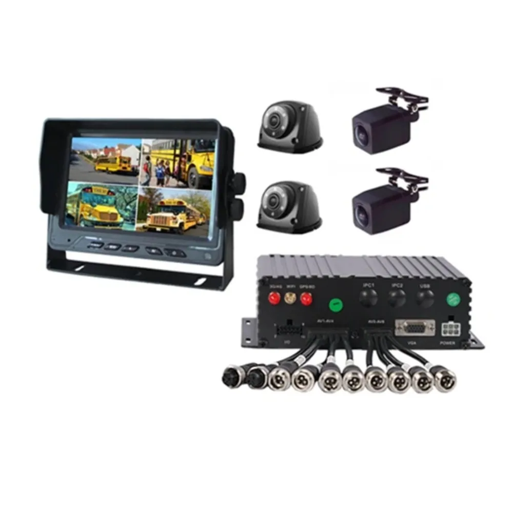 High Quality 1080P/720P 4ch Mobile Dvr with GPS 4G 3G WIFI G-sensor RJ45 APC ADAS Optional