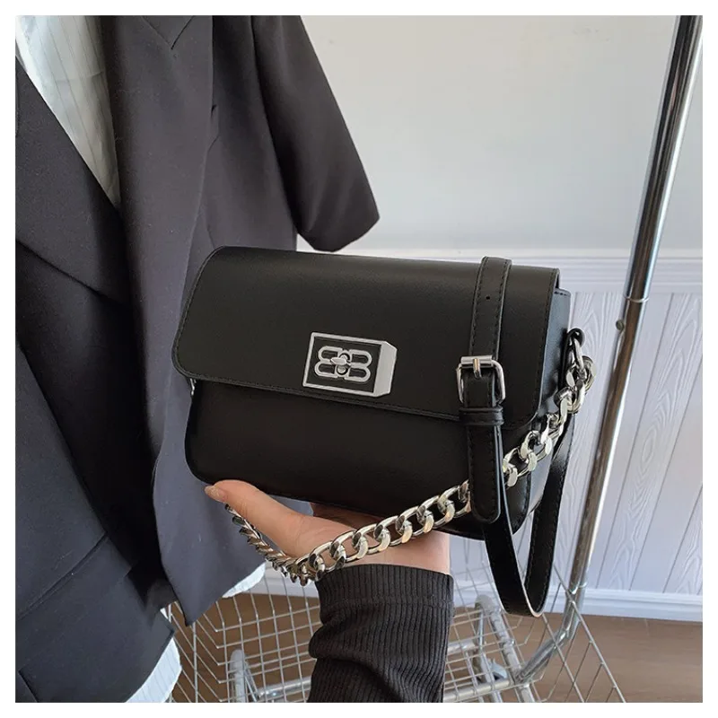 

Минималистичный элегантный кожаный клатч, повседневный месенджер для женщин, высококачественный однотонный и большой вместительности