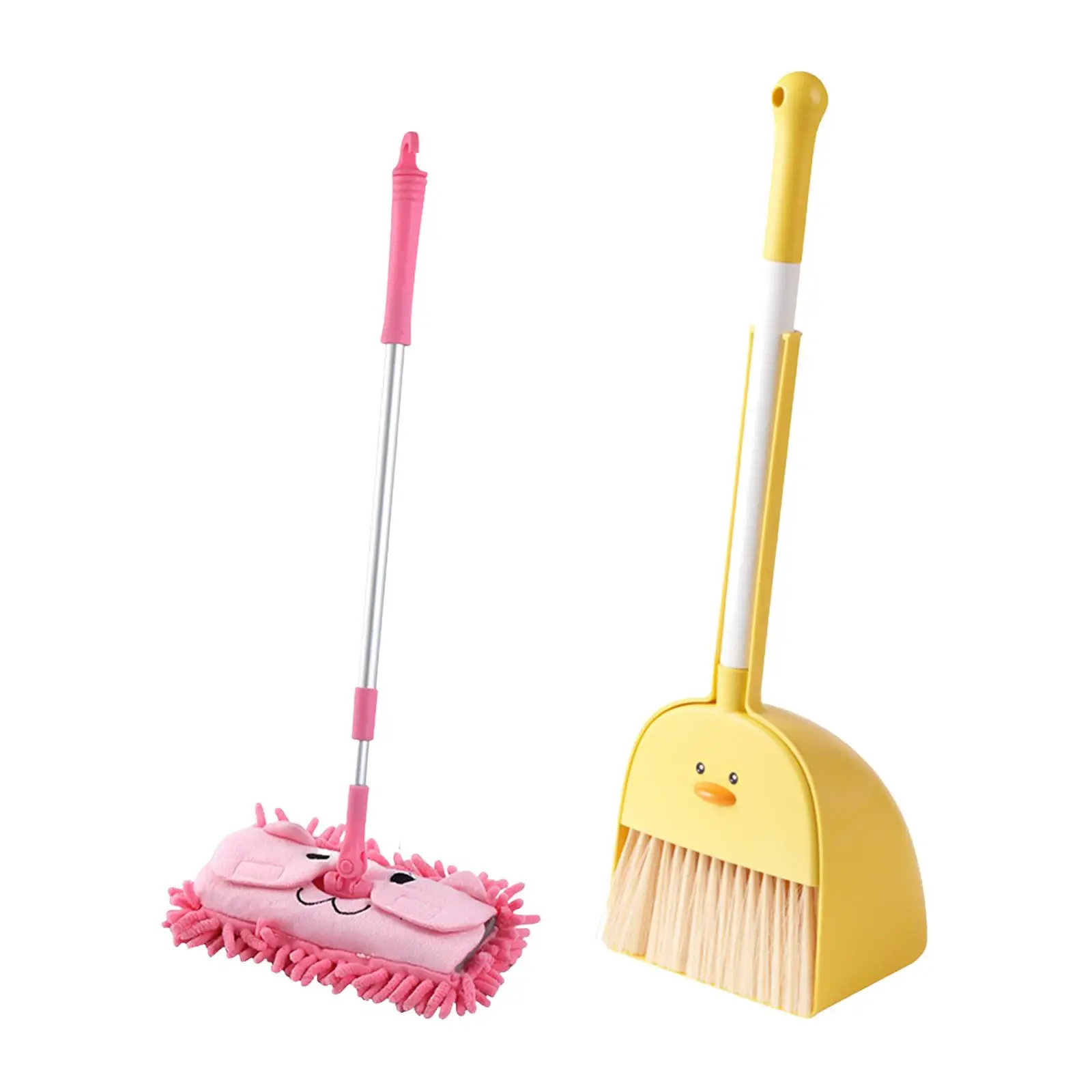 Pretend Play Early Learning Play House Toy Mini Broom with Dustpan Mop for Kids