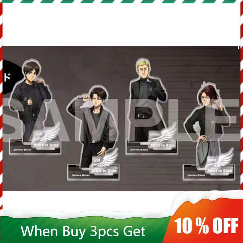 

Attacking Giants X Wireless Earphones Ver. Levi Acrylic Stand Erwin Standing Plate Hange Pin Eren Acrylic Ornaments Toys Gifts