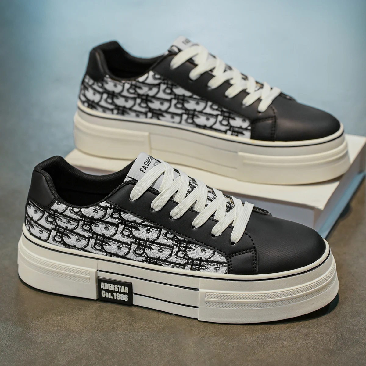 أحذية فلكنيز رجالية فاخرة أحذية رياضية كاجوال عصرية للرجال أحذية تزلج منخفضة الجودة للرجال أحذية رياضية ذات نعل سميك