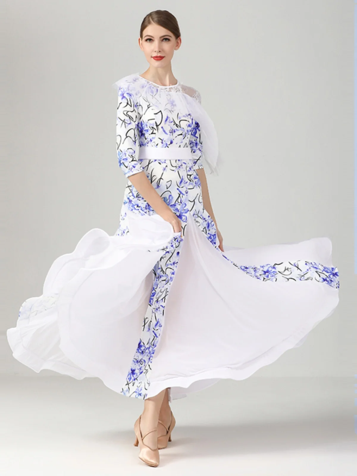 

Modern Dance Dress Ballroom Dance Costume Practice Dress 2111