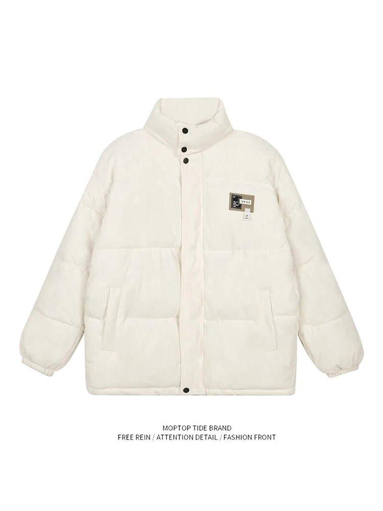 

Mr. WH Corduroy down Jaet Men's Winter Thiened Cotton Padded Coat Stand Collar ex Trendy Brand Youth Faion Warmth