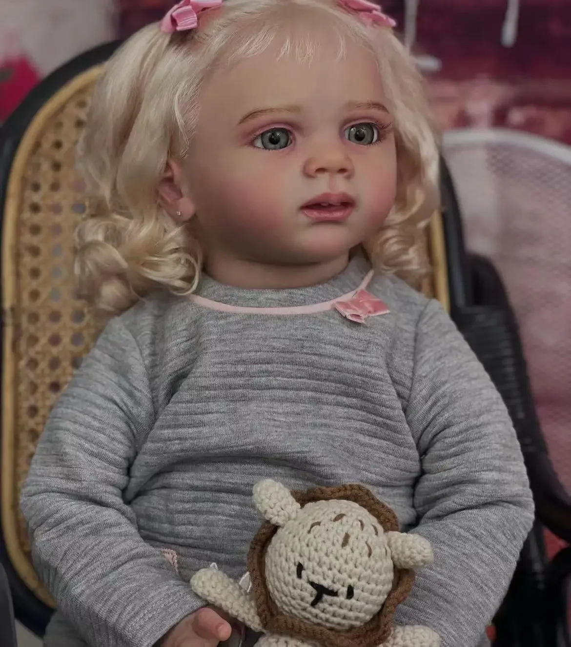 Customized Limited Supply 25inch Reborn Baby Fritzi With Hand-Rooted Hair Already Finished doll different dress