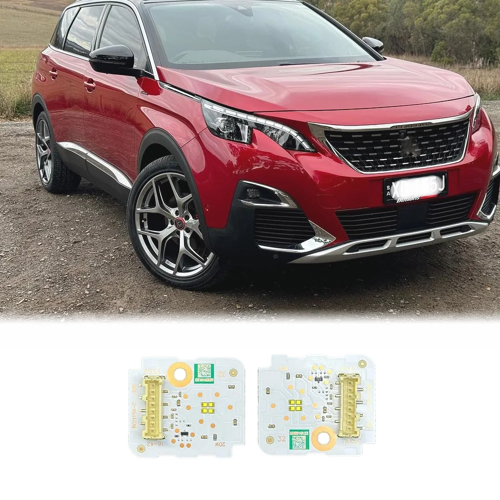 

White Lightsource DRL Circuit Boards For Peugeot GT 4008 5008 2017 2018 2019 2020 Car Headlight Daytime Running Light Replace