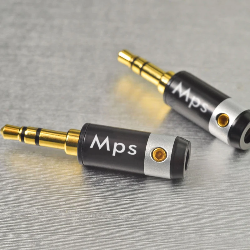 HiFi MPS Eagle-4S 3poles 3.5mm Audio 24KGold-Plated headphone plug 3.5 Connectors jack Connector plug jack Stereo Headset 4mm