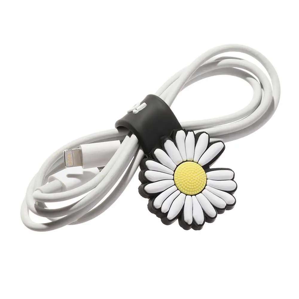 1PC Data Cable Winder Headphone Charging Cable Storage Organization Cable Protector Fruit Flower Cable Winder Cable Organizer