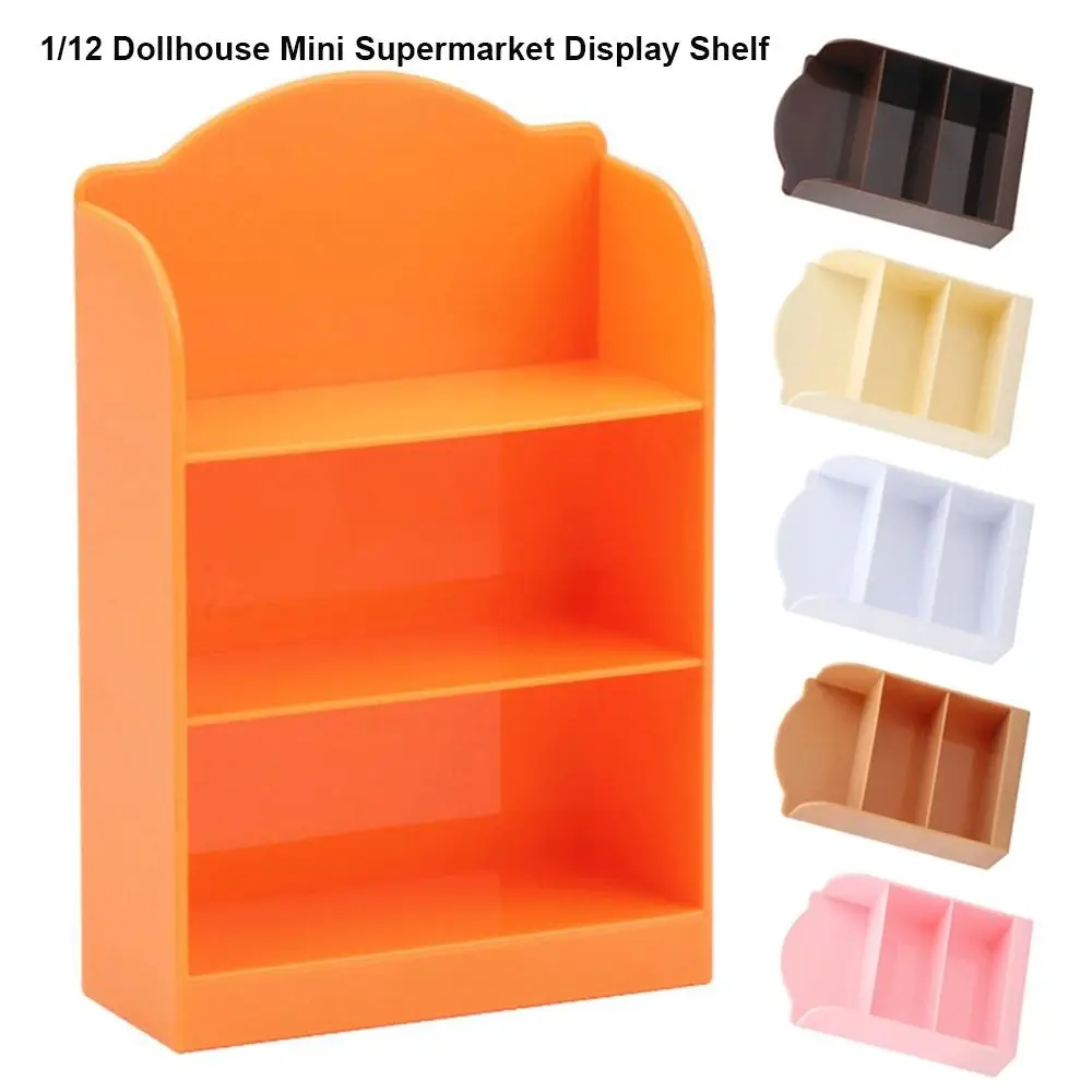 2 szt. 1/12 Domek dla Lalek Mini Supermarket Półka Ekspozycyjna Domek dla Lalek Symulowana Szafka na Przekąski Domek dla Lalek Akcesoria Miniaturowe na Biurko