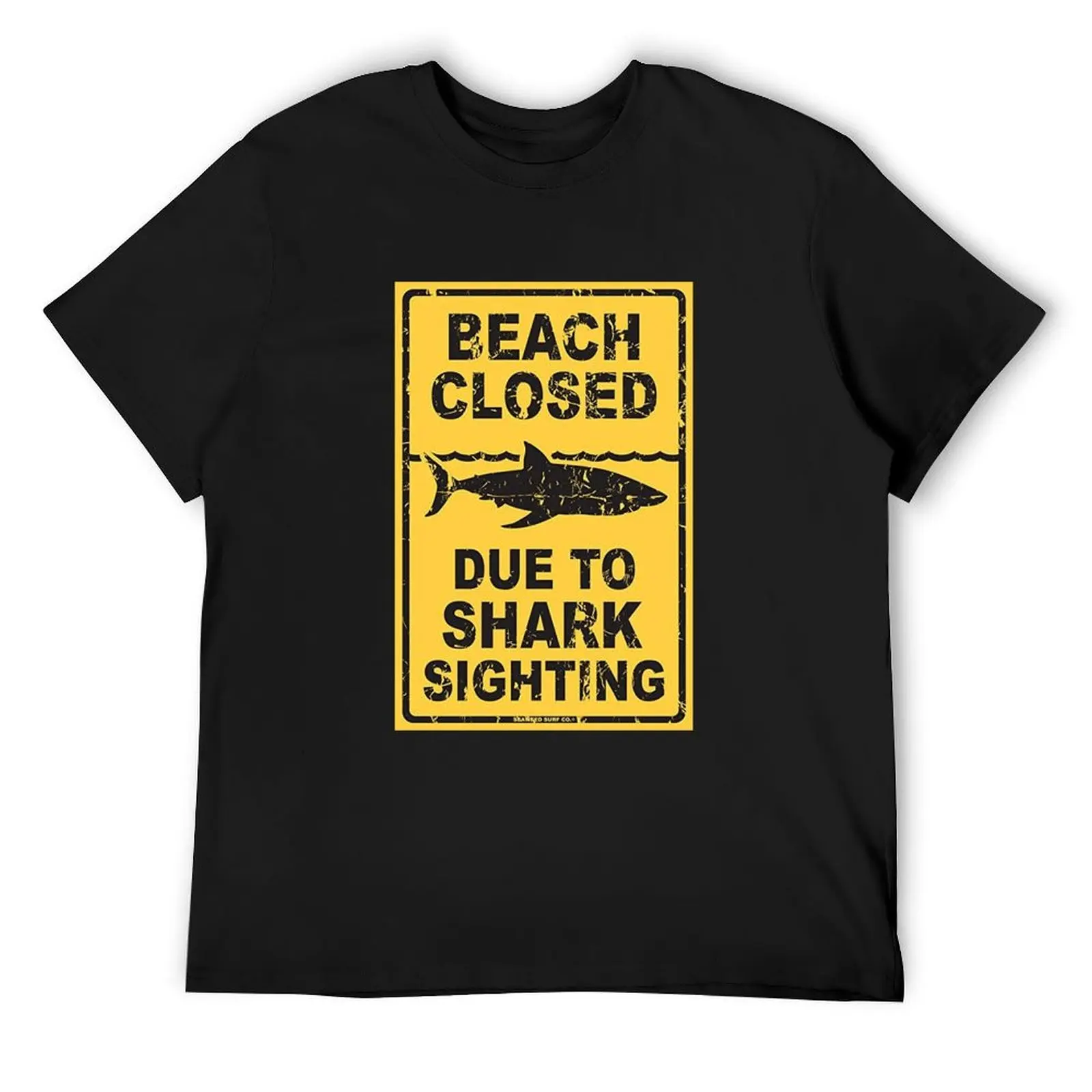 

BEACH CLOSED DUE TO SHARK SIGHTING T-Shirt custom t-shirts summer shirt Anime t-shirt mens t shirts pack