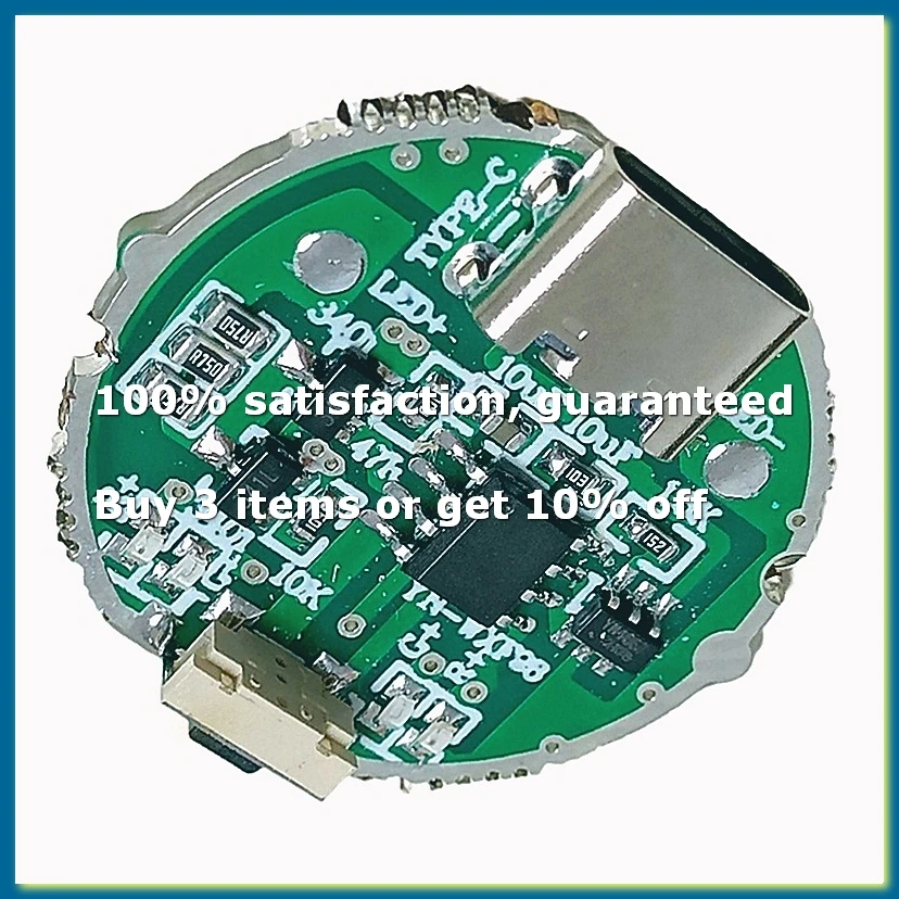 10W USB Interface Circuit Board DIY Accessories Side Strong Light Flashlight Driver Board Switch Circuit Board
