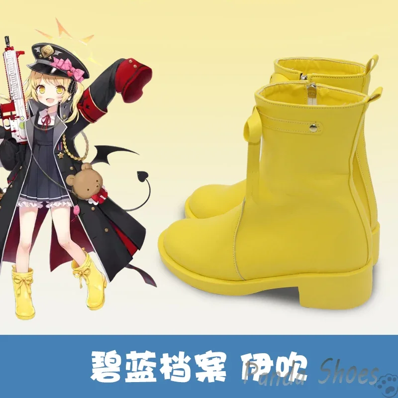 الأزرق الأرشيف Ibuki تأثيري أحذية أنيمي لعبة كوس أحذية طويلة كوميك تأثيري حلي الدعامة الأحذية لحزب كون هالوين