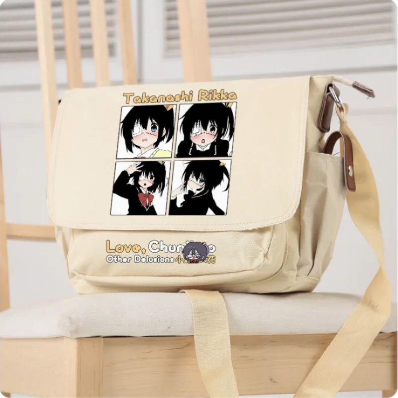 Anime Takanashi Rikka torba kartonowa dla nastolatków w modzie rozrywkowej Crossbody torba typu Messenger studencki B173