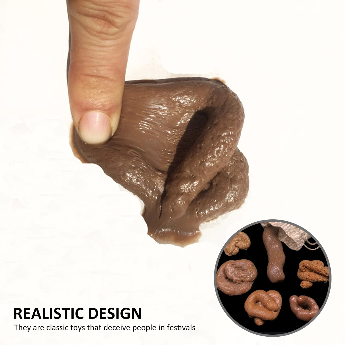 براز مزيف واقعي مع حقيبة برباط ، ألعاب مخادعة ، دعاسات مزحة ، غائط مزيف ، نكتة مضحكة ، عيد الهالوين ، حفلة عيد أبريل ، 6 * * #5