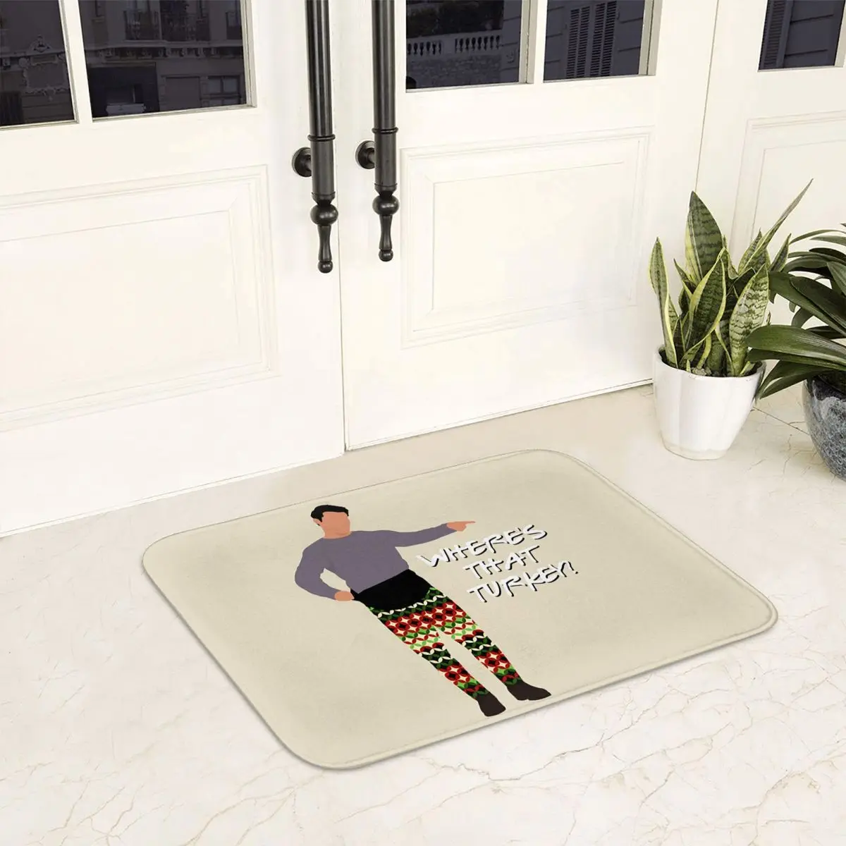 

Where's That Turkey By Doctorheadly TV Show Friends Anti-slip Doormat Floor Mat Carpet Rug for Kitchen Entrance Home Footpad Mat
