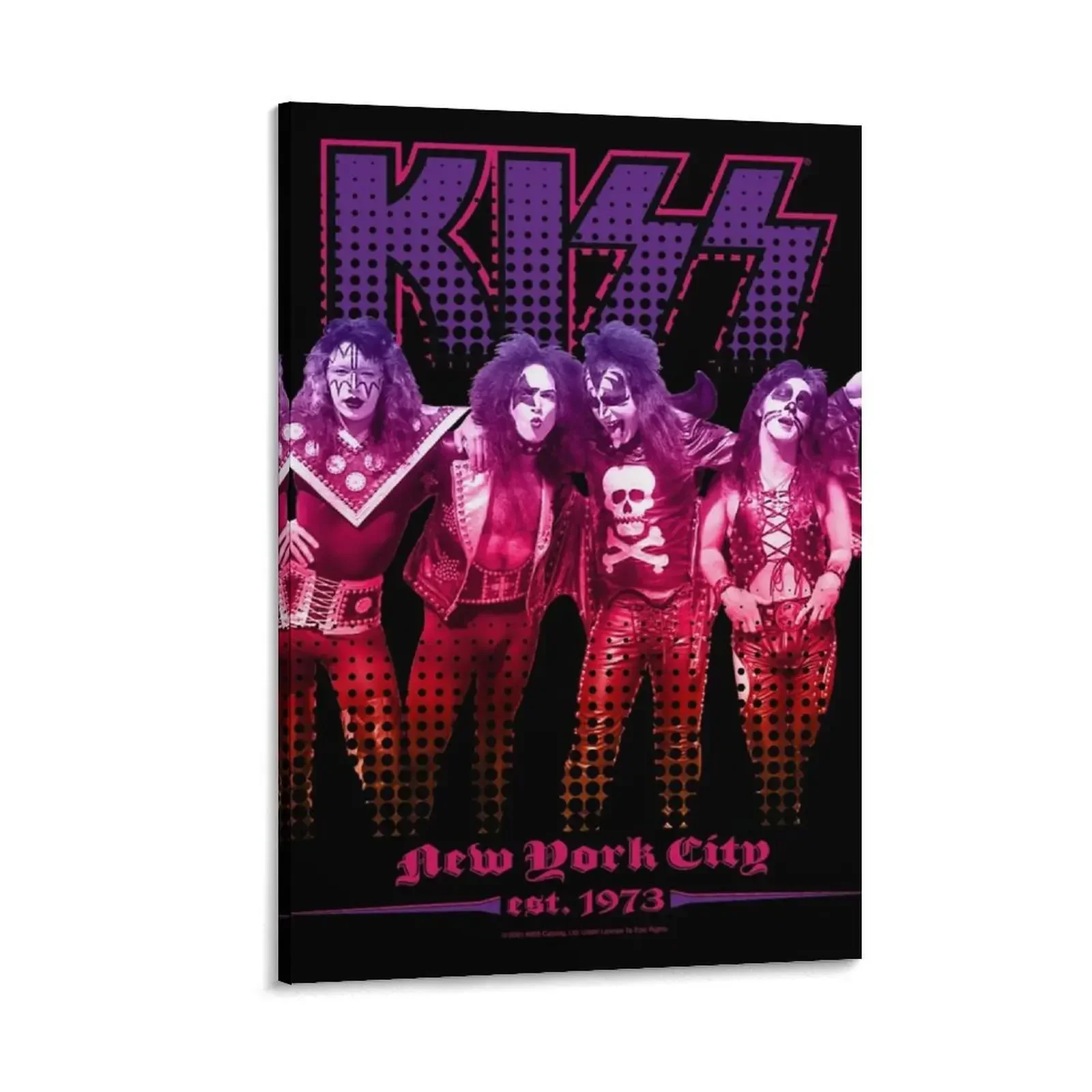

KISS NYC73 Canvas Painting aesthetic room posters anime Decor for room Decorative paintings