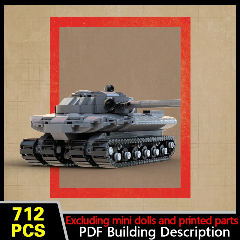 Military Heavy-Duty Tank Model MOC Building Bricks War Equipment Modular Technology Gifts Holiday Assemble Toys Suit Display