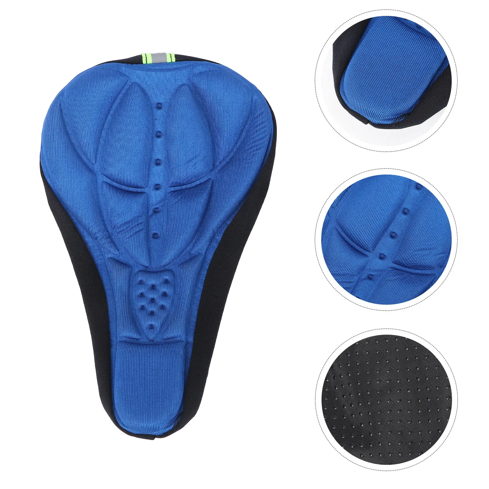 Mountain Biking Pads - 自転車用シートカバー、サドルパッド、3Dジェルクッション、ブルー、人間工学に基づいた設計、衝撃吸収、通気性、滑り止め、ドローストリング付き、ロードバイク・マウンテンバイク用。