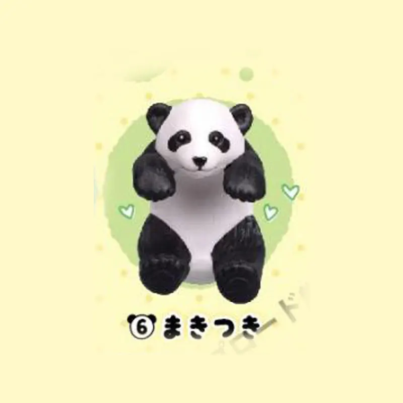 Gashapon cápsula brinquedo panda gigante alimentadores rieenpanda animais ornamentos modelo brinquedo gacha coleção figura de ação modelo brinquedos