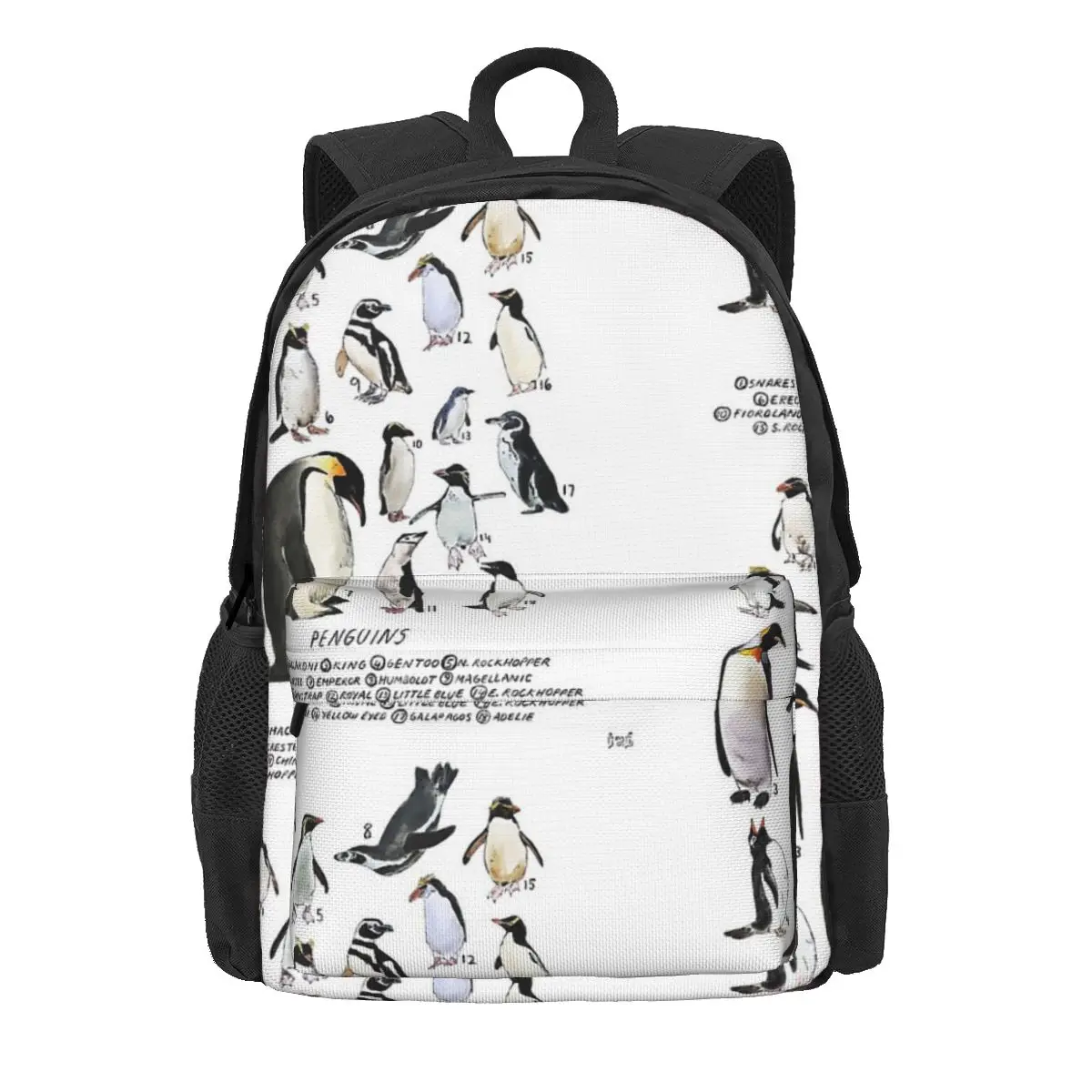 Transparent Penguins! Backpacks Boys Girls Bookbag Students School Bags Cartoon Kids Rucksack Laptop Rucksack Shoulder Bag