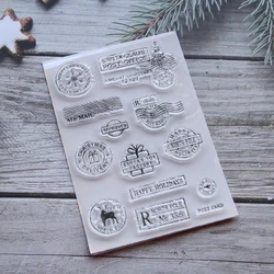 KLJUYP Christmas Postage Clear Stamps Scrapbook Paper Craft Clear stamp scrapbooking08145