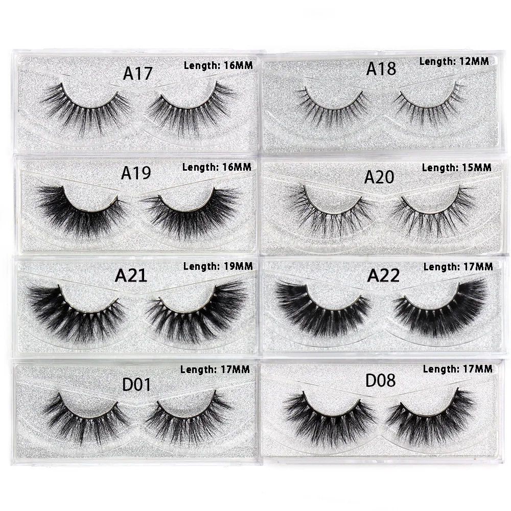 30 Pairs/Pack Eyelashes 3D Mink Lashes With Tray No Box Hand Made Full Strip Lashes Mink False Eyelashes Makeup eyelashes Fluffy