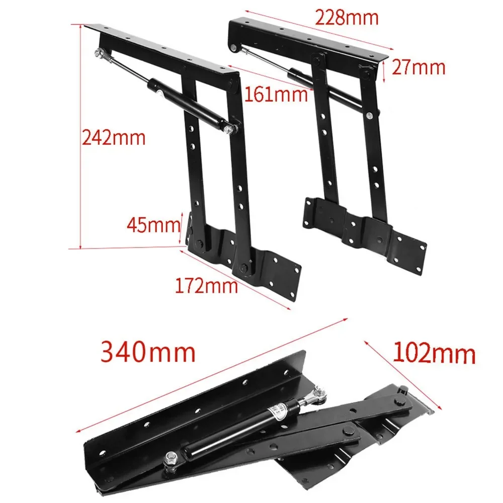 2x Practical Lift Up Coffee Table Mechanism Hardware Top Lifting Frame Furniture