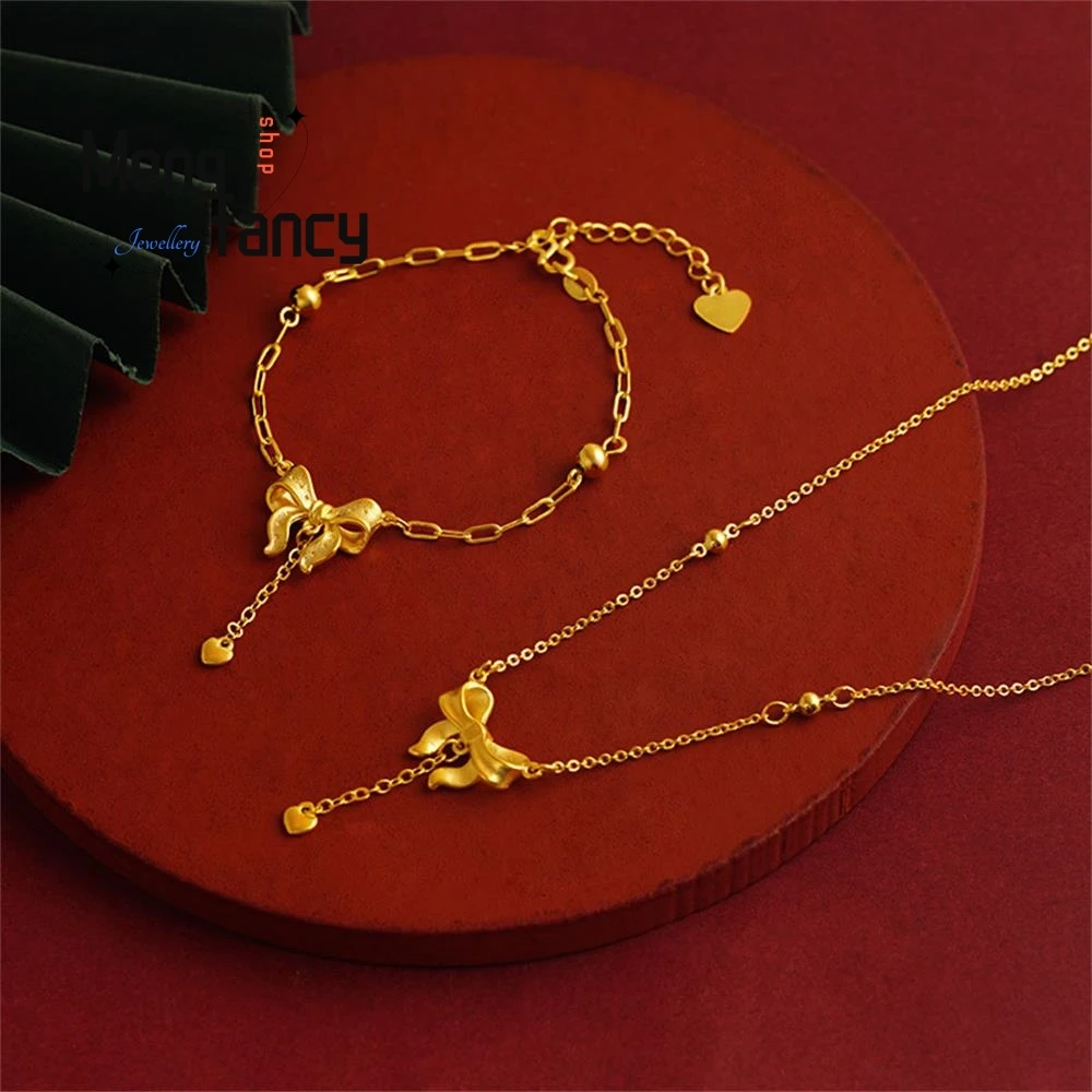 Vietnam Sand Gold Bracelet Exquisite Pendant Women's Cute Bow Simple High-grade Exquisite Best Selling Fashion Luxury Jewellery