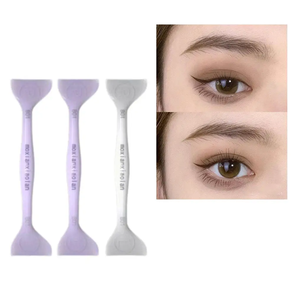 Selo de silicone para cílios inferiores, ponta dupla, faça você mesmo, modelo de linha de olhos, selo de delineador, ferramentas de maquiagem para iniciantes, ajuda de delineador