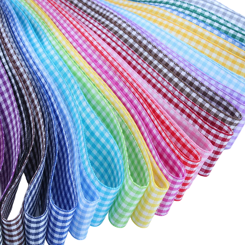 Scottish Tartan Ribbon Popular Clothing Accessories Handmade Decorative Packaging 5Yard per Lot 6mm, 9mm, 16mm, 25mm, 38mm T-06