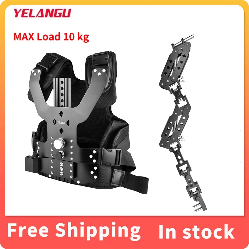 YELANGU B400 Duo Arm Professional Aluminium Alloy Shock Absorber Vest Set Max Loading weight 10kg For DJI ZHIYUN DSLR Stabilizer