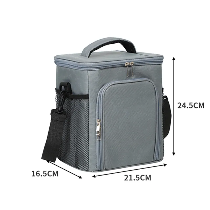 Aluminum Foil Thermal Lunch Box Bag Large Capacity Insulated Bento Cooler Tote Bag Ice Pack School Picnic Food Storage Container