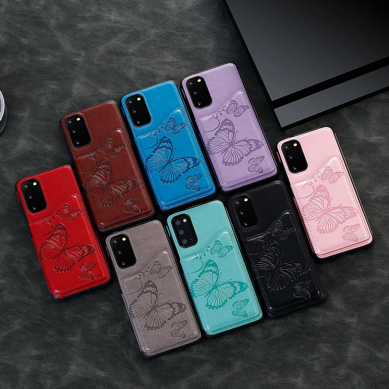 

Mobile Leather Pocket Cover Skin Stand Card Holder Wallet Phone Samsung Galaxy S24 Ultra S23 Plus S22 S21 FE Lanyard Flip Cover