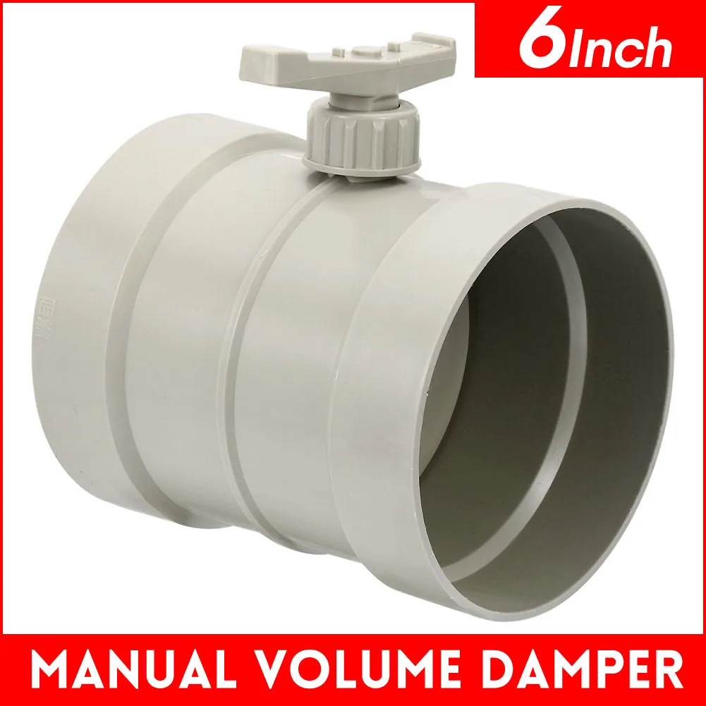 

6" Hvac Duct Manual Volume Damper Pp Adjustment Flame Retardant For Backdraft Damper