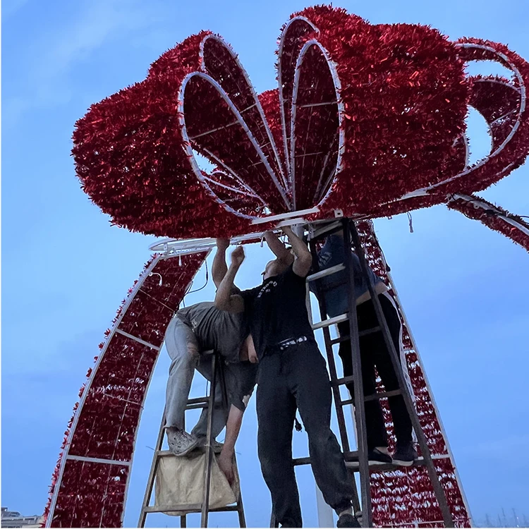 Grandes décorations extérieures de Noël, lumières à motif, éclairage commercial, autres vacances