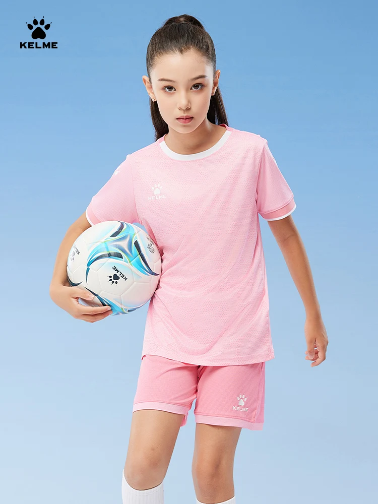 Kelme Children's Customized Football Suits Match Training Girls Jerseys Primary School Students Breathable Sportswear