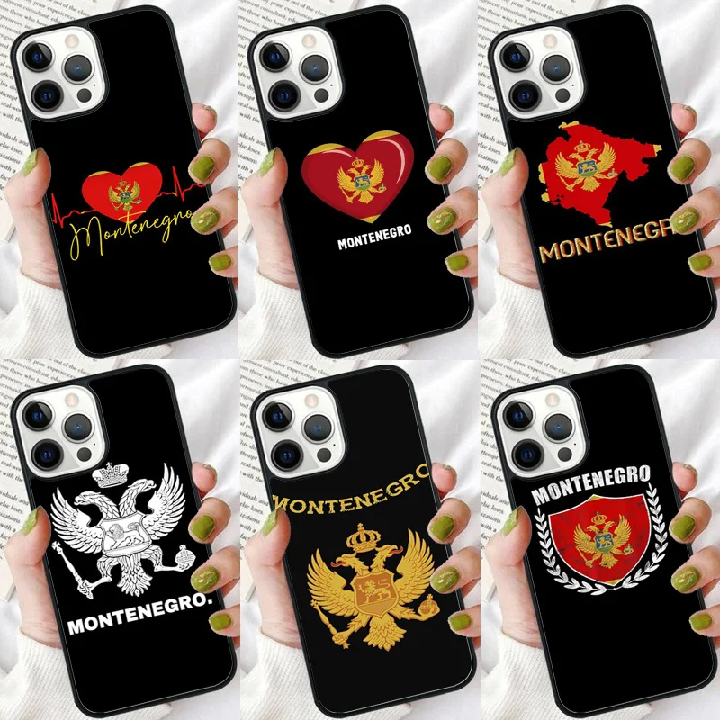 Montenegro Flag Phone Case For iPhone 16 15 14 plus XR XS 11 12 13 Pro max Soft Bumper Shell Cover coque