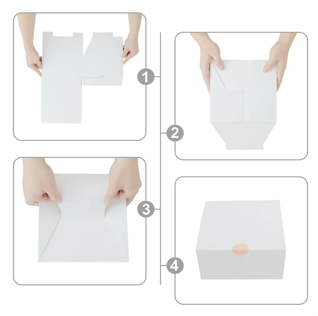 Scatole regalo in carta bianca con coperchi 8x8x4 lnches, confezione da 12, per confezioni regalo, scatola per proposta di damigella d\'onore,