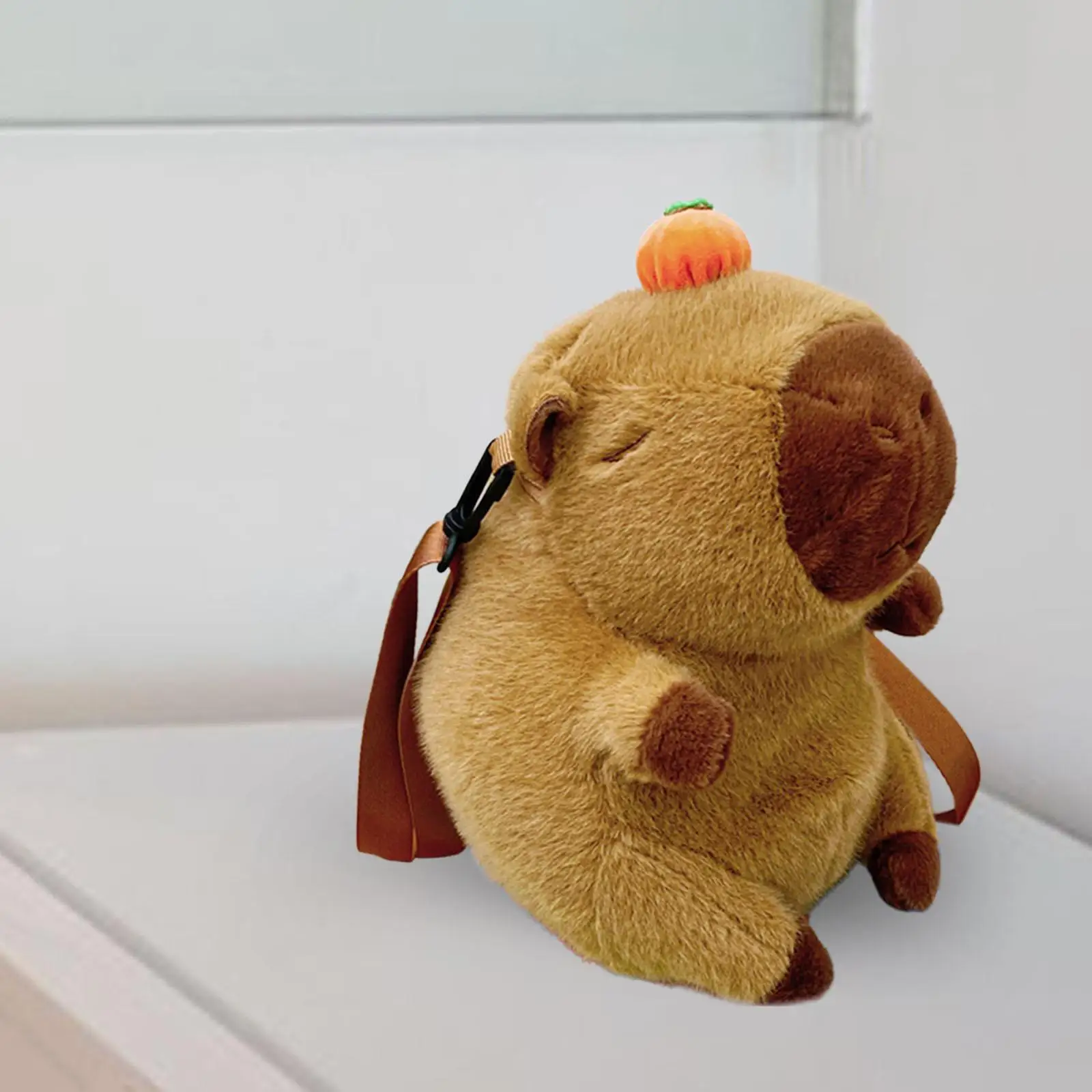 4xPlush Capybara Rugzak Casual Knuffeldier Rugzak Leuke Trendy Schooltas Bruin