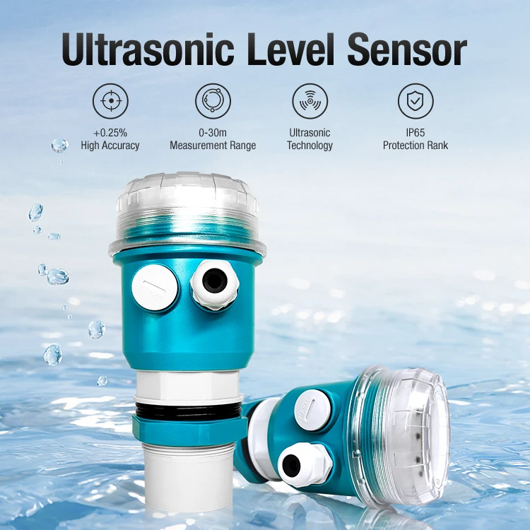 RS485 4~20ma Water Tank Level Gauge Ultrasonic Water Level Sensor Level Measuring Instruments Transmitter