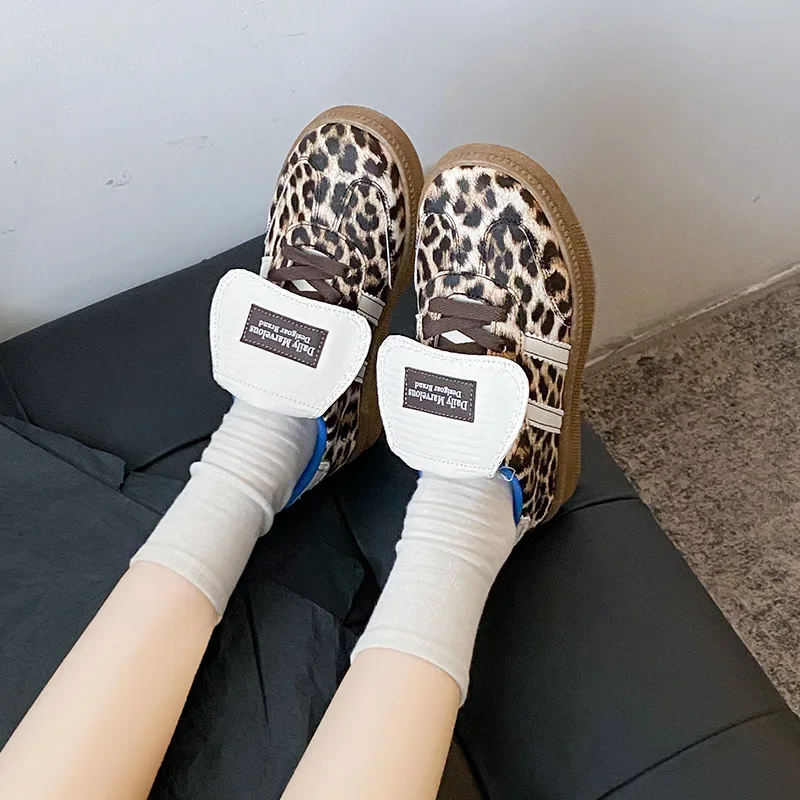 Autumn 2024 Trend Leopard Sneakers Women Comfortable Brand Sneakers Skateboard Shoes Woman Platform Designer Shoes zapatos mujer