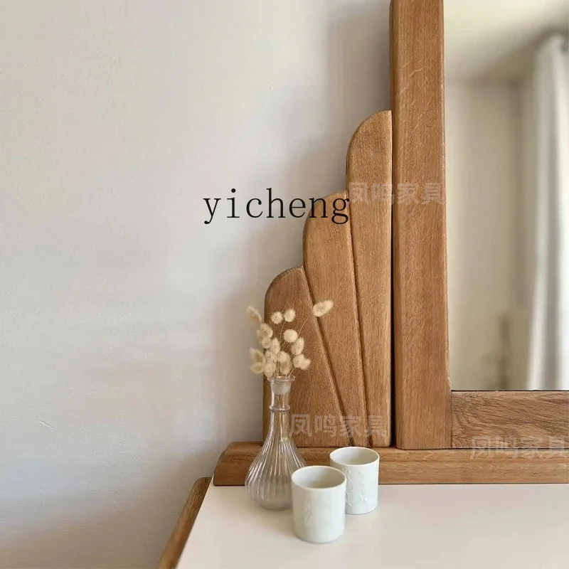 r9.2- Solid Wood Carved Chest of Drawers Bedroom Storage Cabinet Carved Mirror Table Storage Cabinet
